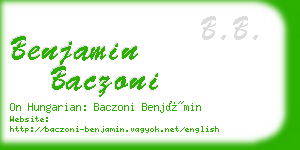 benjamin baczoni business card